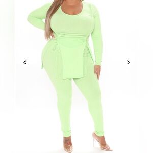 On Schedule Legging Set - Lime